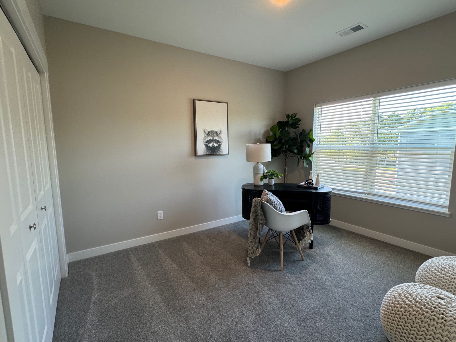 Second bedroom set up as a home office